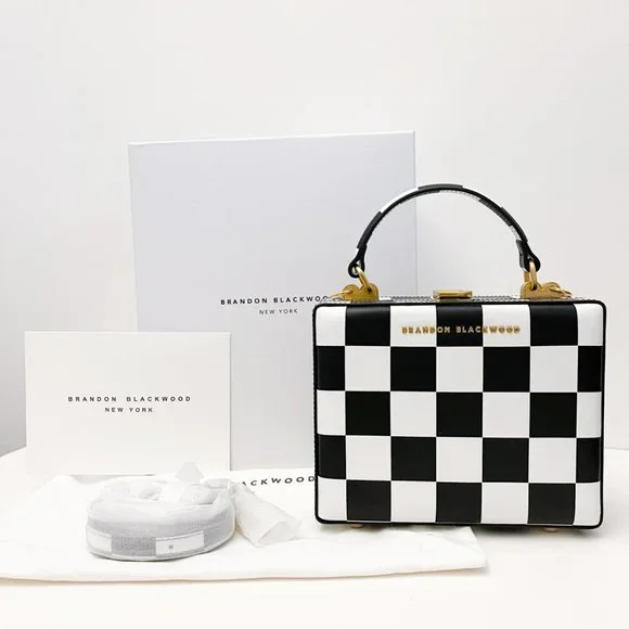 Brandon Blackwood Black and White Checkered Bag - Picture 2 of 16